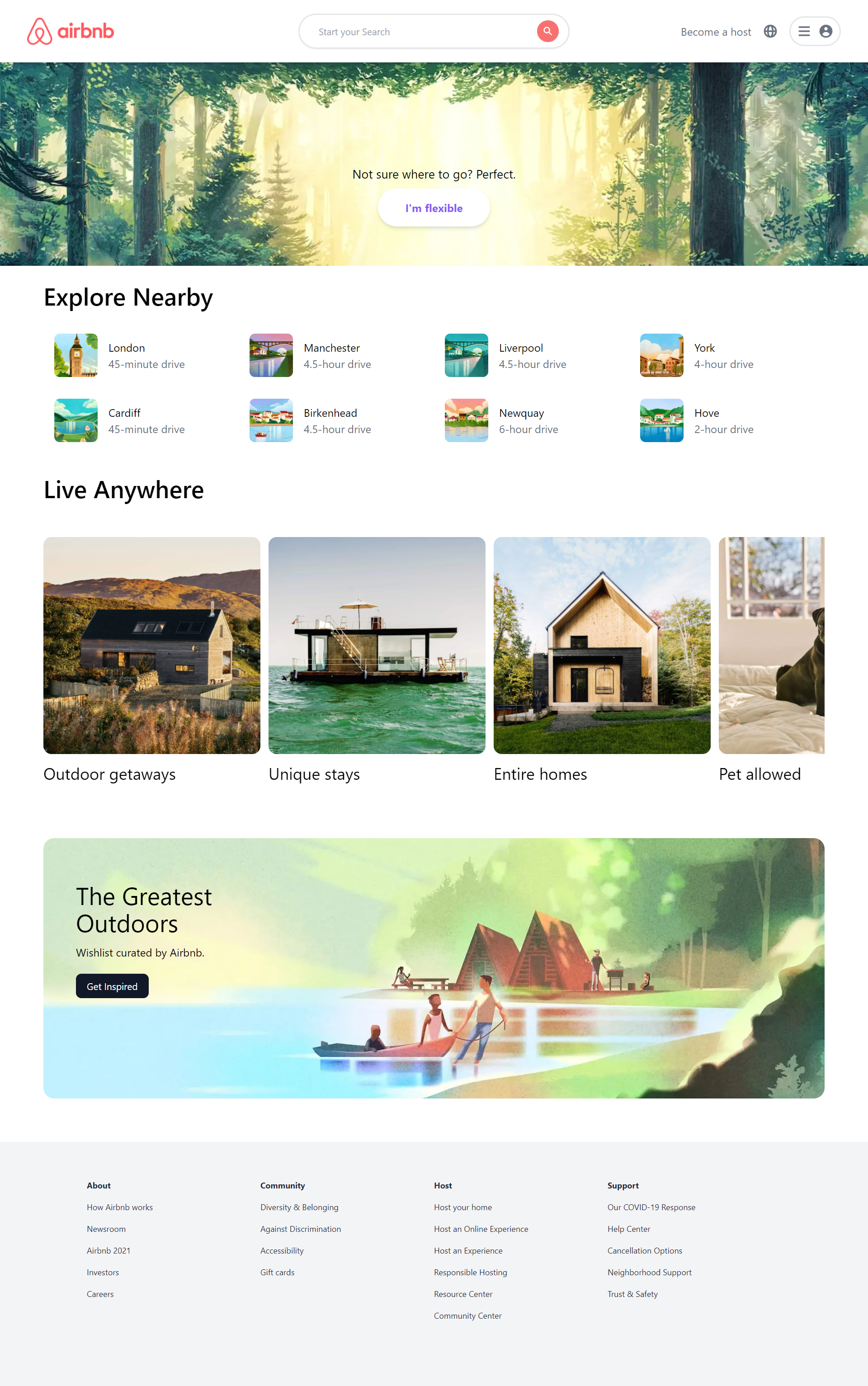 screenshot of a cloned airbnb site